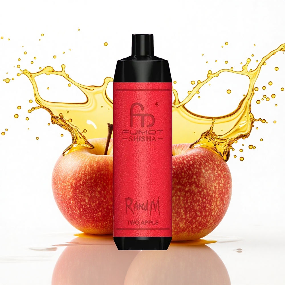 RandM Fumot Shisha 10000 Puffs Dvi Obuoliai 18ml 0,5% nikotino 850 mAh