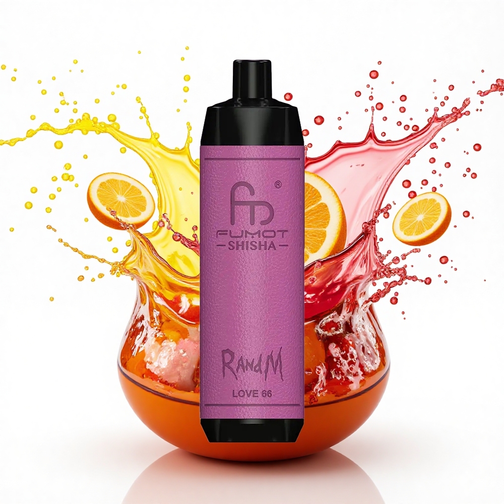 RandM Fumot Shisha 10000 Puffs Meilė 66 su 0,5% nikotino ir 850 mAh