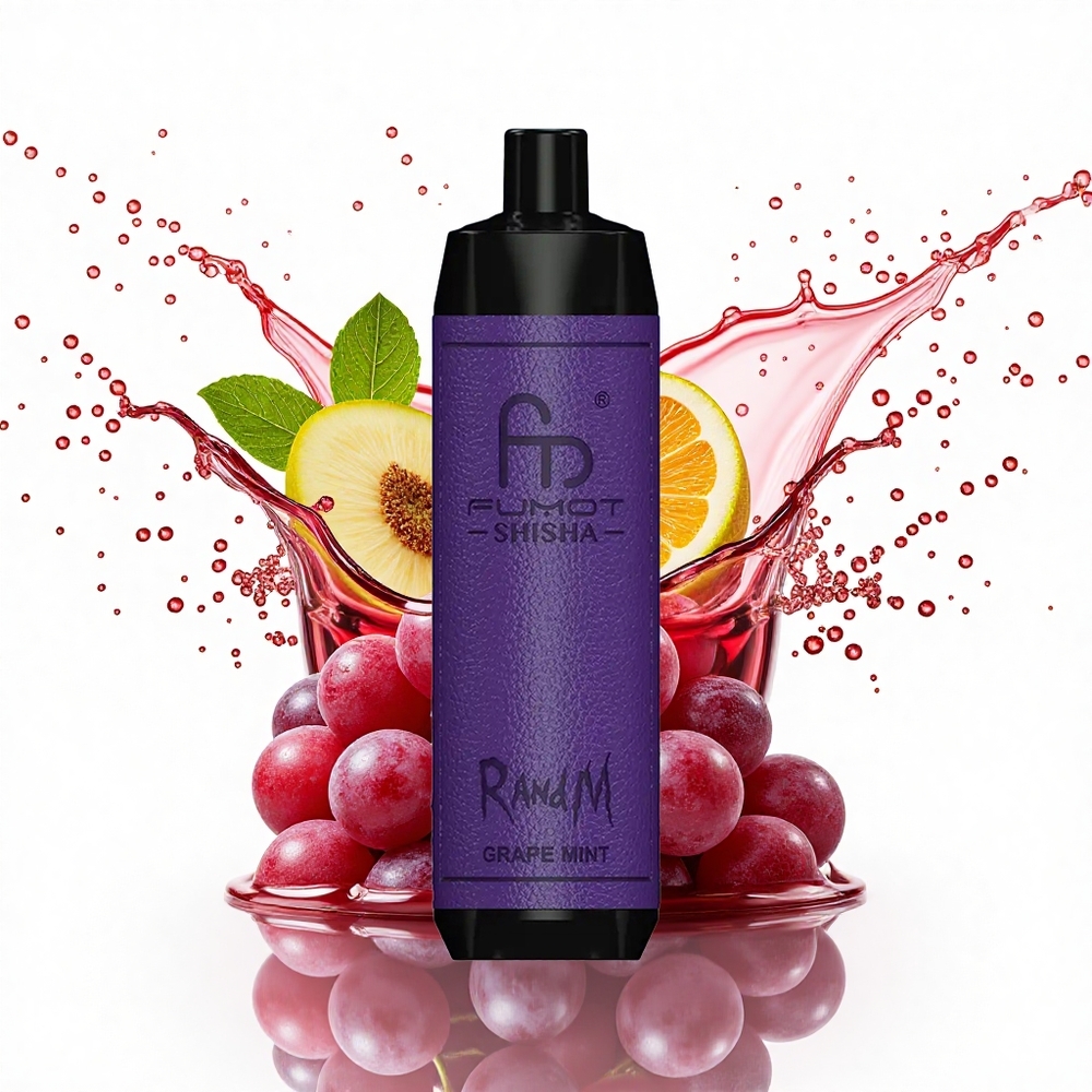 RandM Fumot Shisha 10000 Puffs Vynuogių Mėta su 0,5% nikotino ir 850 mAh