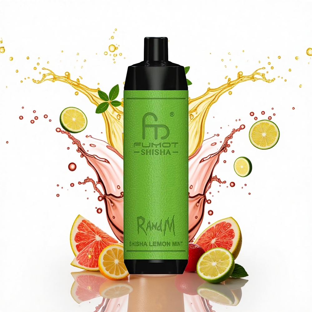 RandM Fumot Shisha 10000 Puffs Šiaudinis Citrina Mėta su 18ml skysčio ir 0,5% nikotino