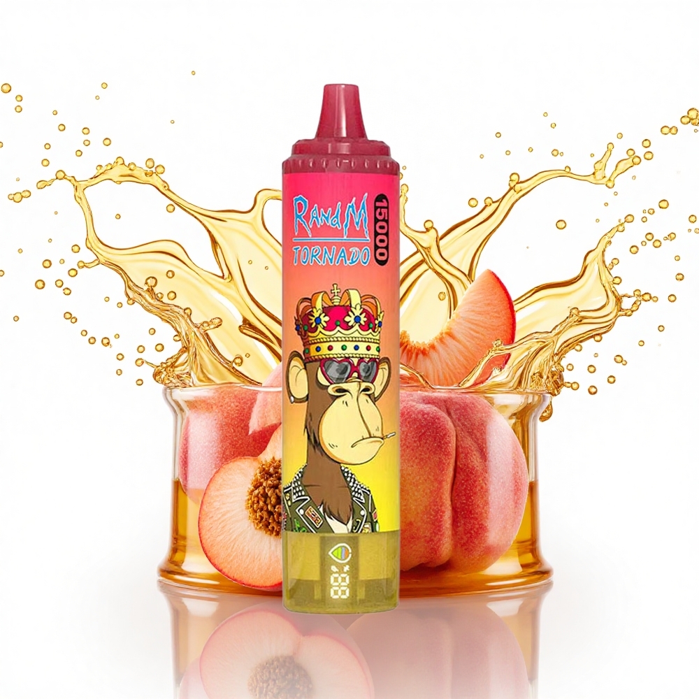 RandM Fumot Tornado 15000 Puffs Persikas Ledas 25ml 850mAh