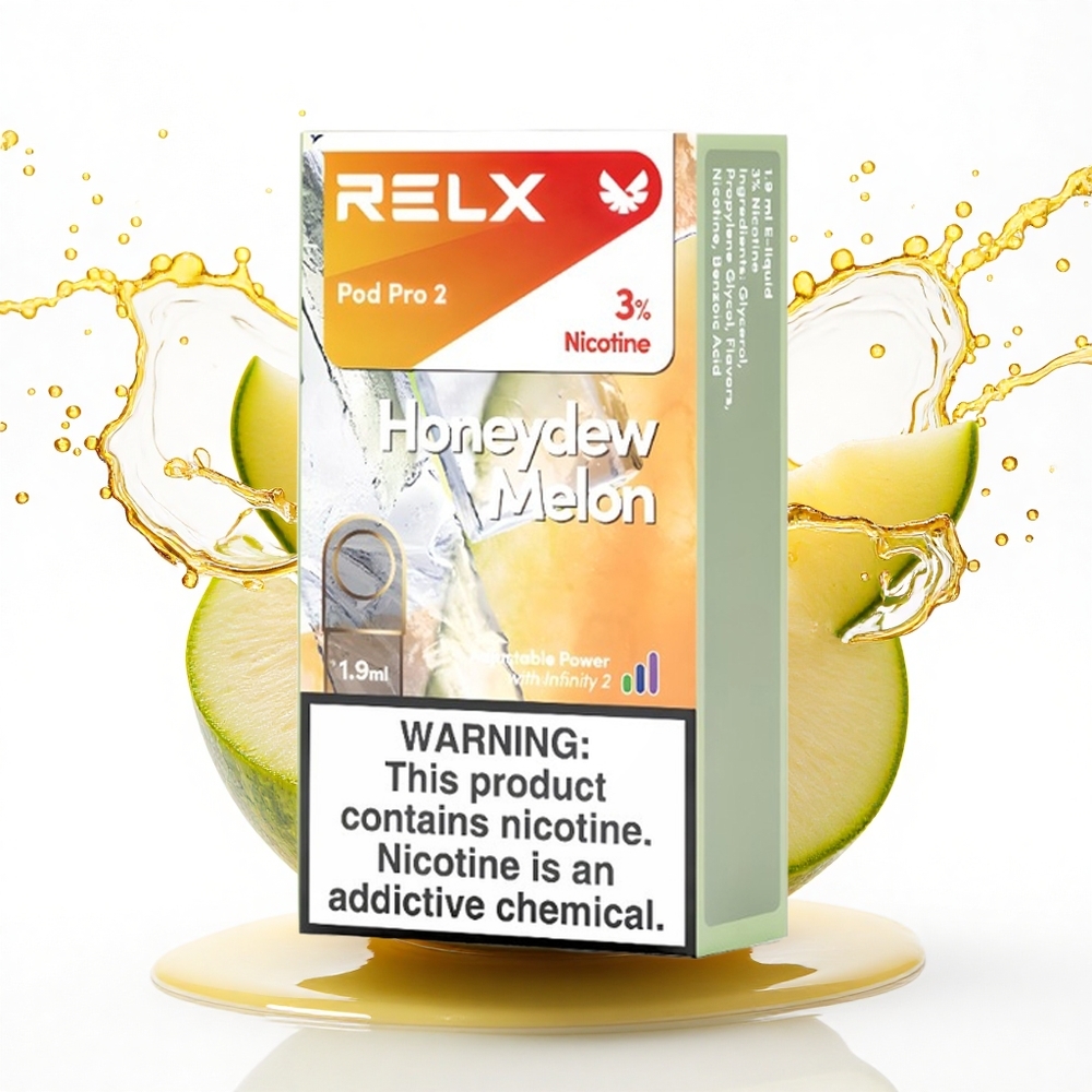 Relx Pod Pro 2 Vape Device Medutinis Melionas 30mg/ml nikotino, 1.9ml, 5.5-8W