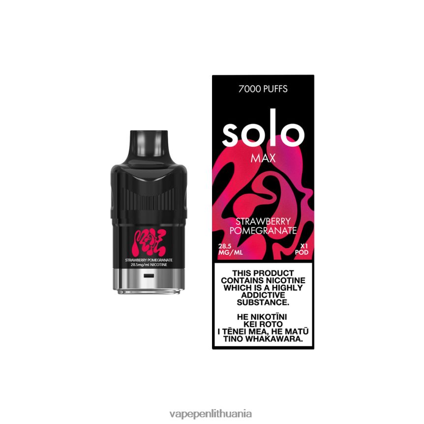 Solo MAX ankštis braškių granatas 6ZX28684 - Vape Pen