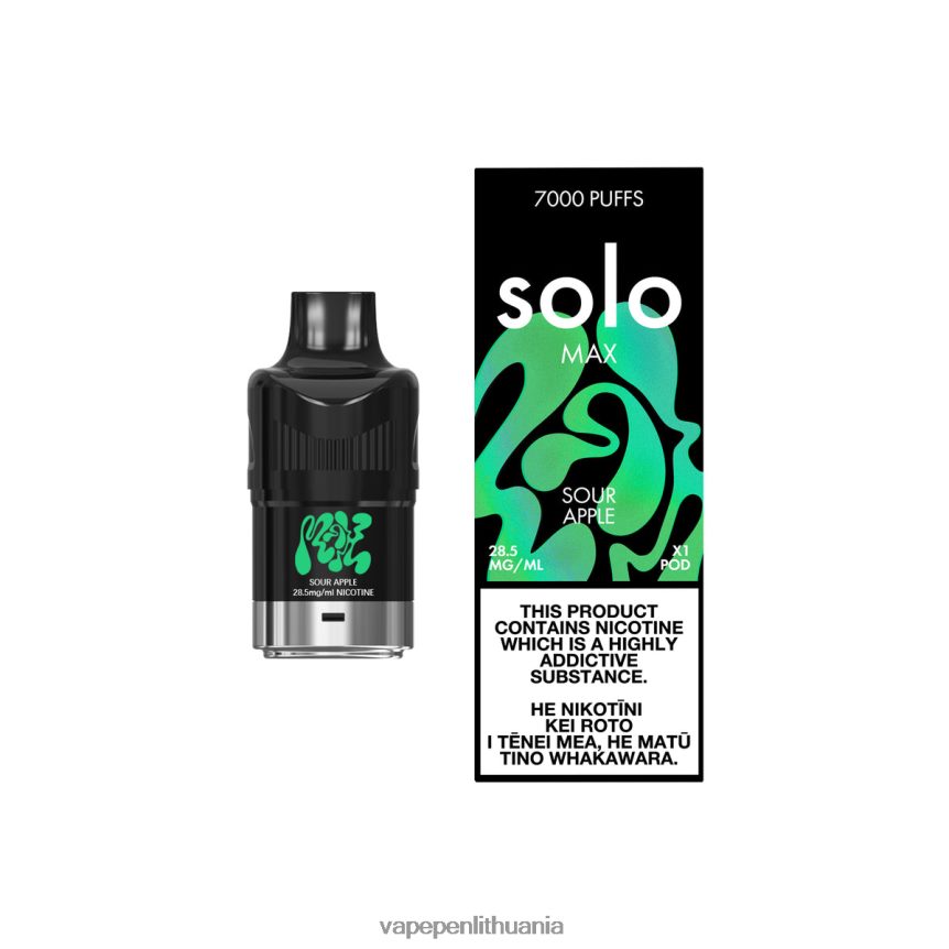 Solo MAX ankštis rūgštus obuolys 6ZX28680 - Vape Skystis