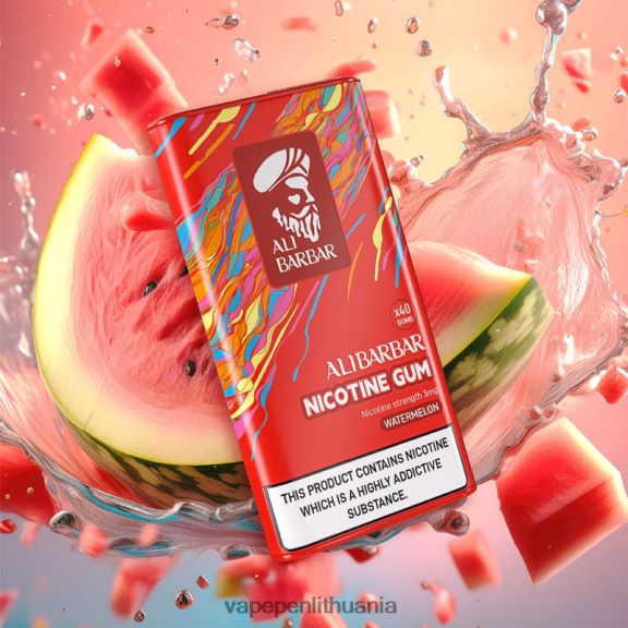 Alibarbar nikotino guma arbūzas 8TR08Z103 - Vape Liquid