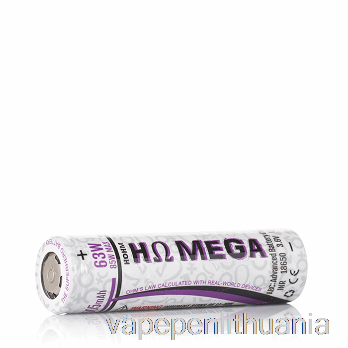 Hohm Mega 18650 2505mah 22a Baterija Vienos Baterijos Vape Skystis