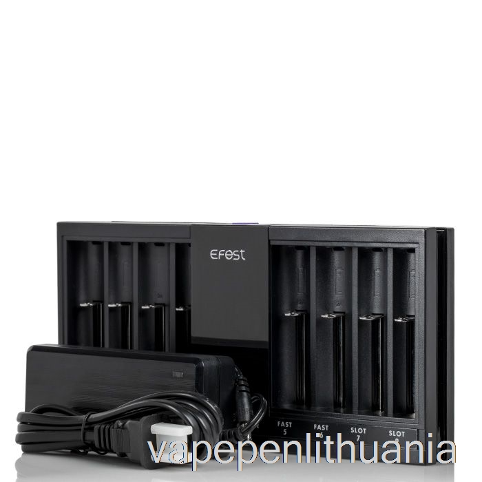 Efest Luc V8 Dvigubas LCD Ekranas Greitas Akumuliatoriaus įkroviklis Vape Liquid
