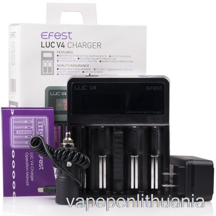 Efest Luc V4 LCD įkroviklis Vape Skystis