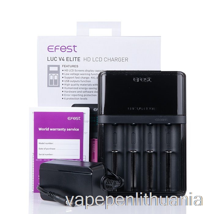 Efest Luc V4 Elite Hd Lcd įkroviklis Vape Liquid