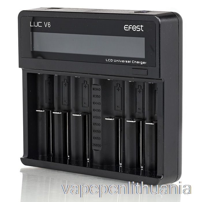 Efest Luc V6 6 Skyrių LCD Universalus įkroviklis Vape Liquid