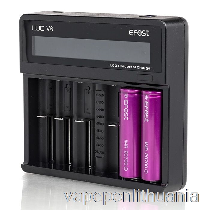 Efest Luc V6 6 Skyrių LCD Universalus įkroviklis Vape Liquid