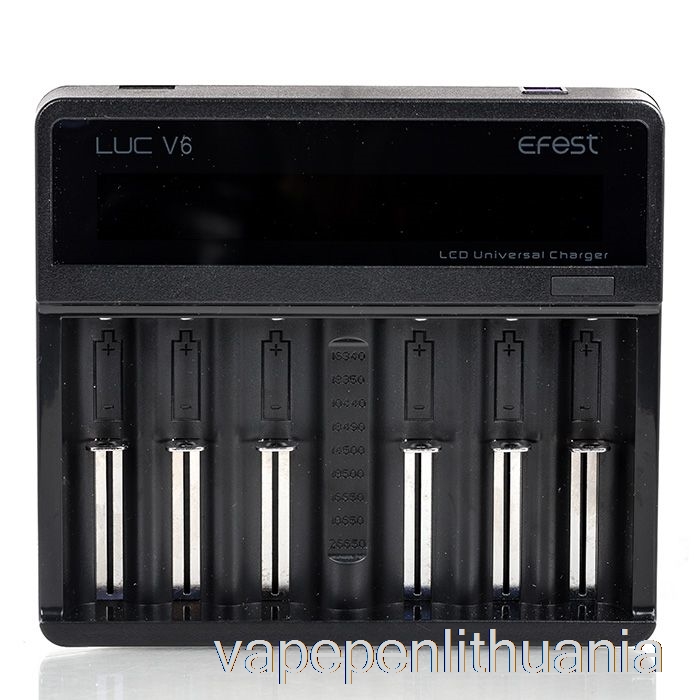 Efest Luc V6 6 Skyrių LCD Universalus įkroviklis Vape Liquid
