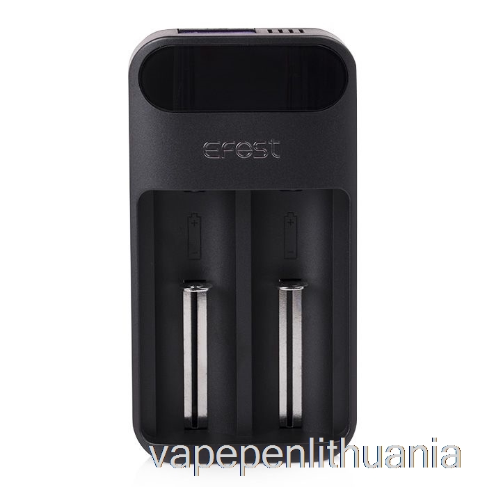 Efest Lush Q2 2 Skyrių Išmanusis LED Akumuliatoriaus įkroviklis Vape Skystis