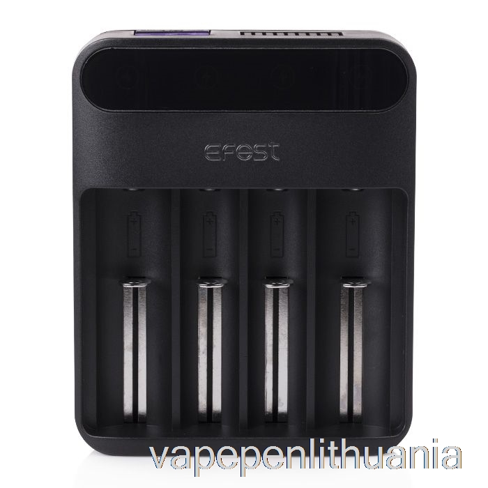 Efest Lush Q4 4 Skyrių Išmanusis LED Akumuliatoriaus įkroviklis Vape Skystis