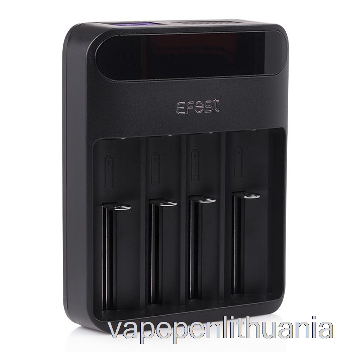 Efest Lush Q4 4 Skyrių Išmanusis LED Akumuliatoriaus įkroviklis Vape Skystis