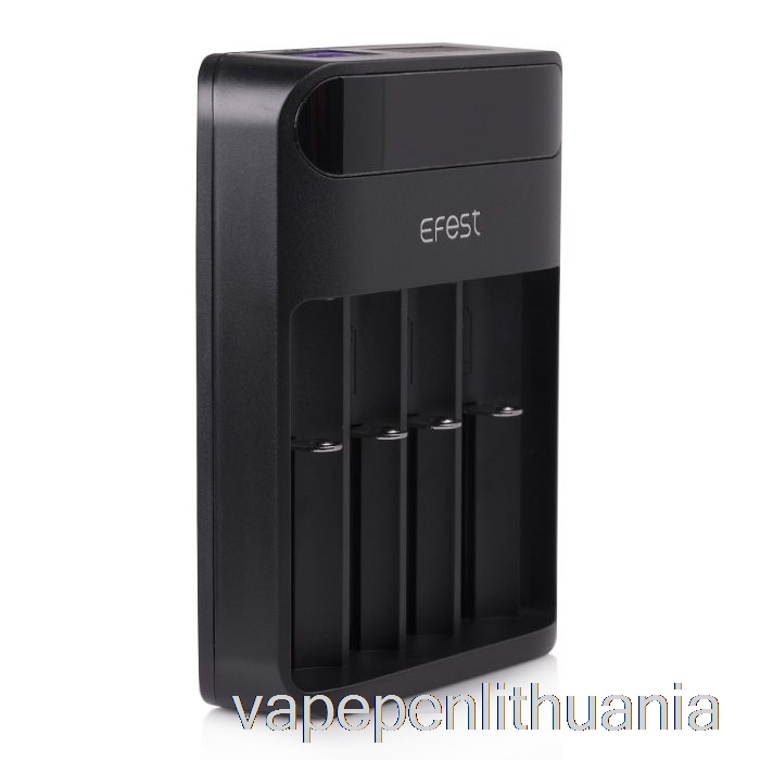 Efest Lush Q4 4 Skyrių Išmanusis LED Akumuliatoriaus įkroviklis Vape Skystis