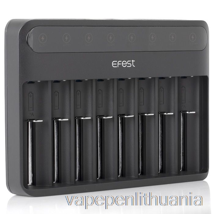 Efest Lush Q8 8 Bay Išmanusis Akumuliatoriaus įkroviklis Vape Liquid
