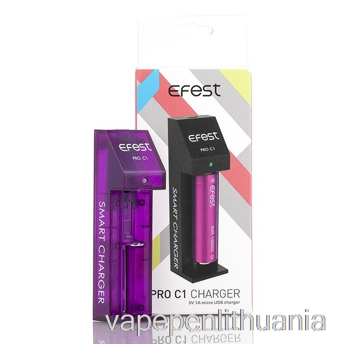 Efest Pro C1 1-bay Išmanusis Akumuliatoriaus įkroviklis Vape Skystis
