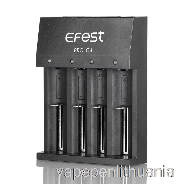 Efest Pro C4 4 Skyrių Išmanusis Akumuliatoriaus įkroviklis Vape Skystis
