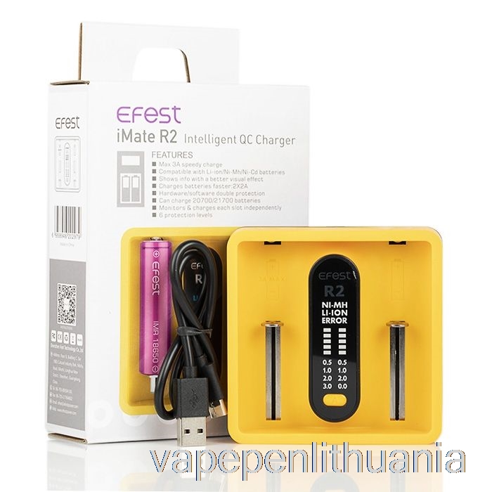 Efest Imate R2 Išmanusis Qc įkroviklis Vape Skystis