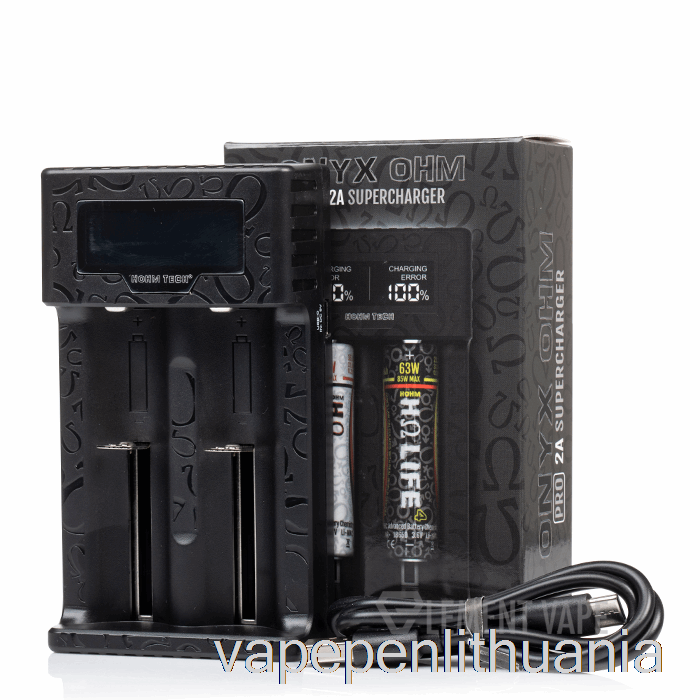 Hohm Tech Oniksas Ohm 2a Matricinis Ekrano įkroviklis 2 Skyrių įkroviklis Vape Skystis