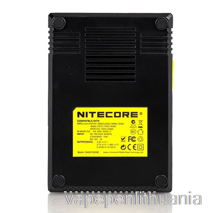 Nitecore D4 Akumuliatoriaus įkroviklio (4 Skyrių) Vape Skystis