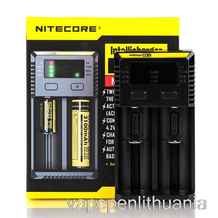 Nitecore I2 Akumuliatoriaus įkroviklio (2 Skyrių) Vape Skystis
