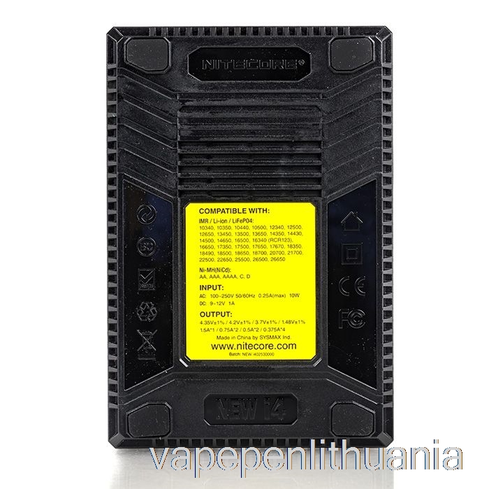 Nitecore I4 Baterijų įkroviklis V2 (4 Skyrių) Vape Skystis