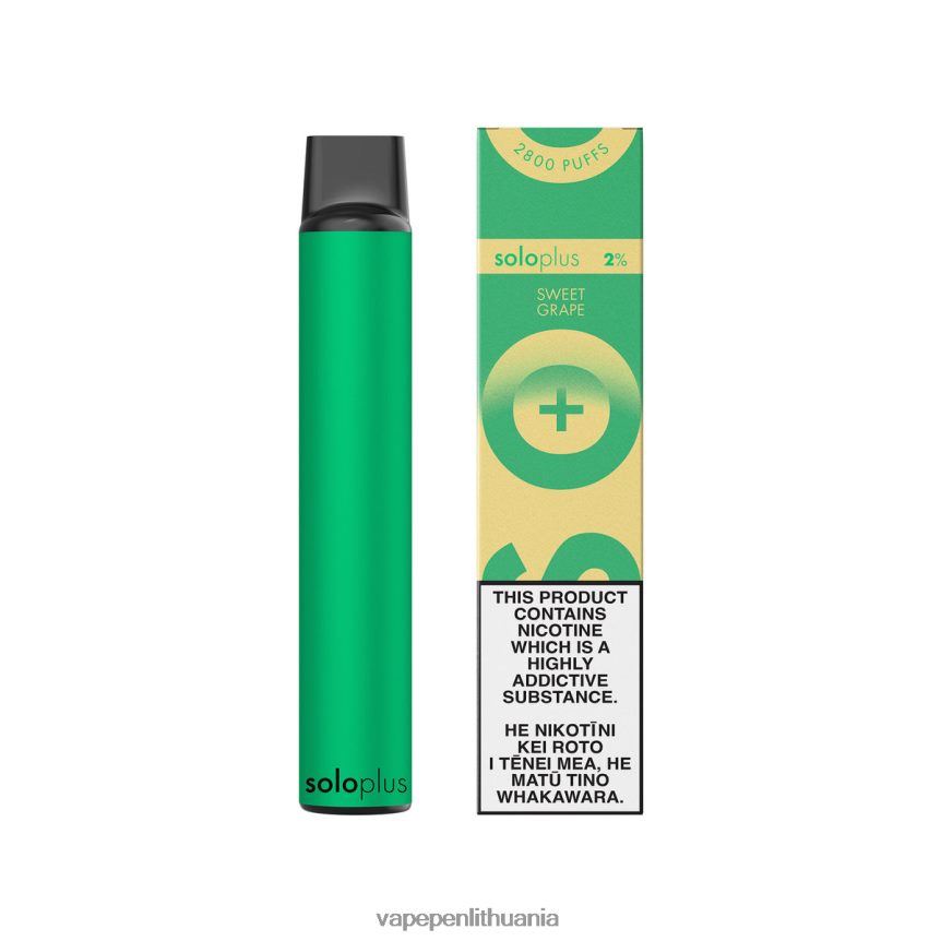 Solo Plus vienkartinė vape rojaus kolekcija saldi vynuogė 6ZX28640 - Vape Skystis