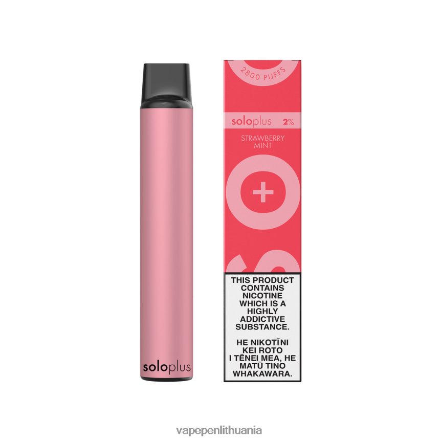 Solo Plus vienkartiniai garai braškių mėtų 6ZX28626 - Vape Lietuva