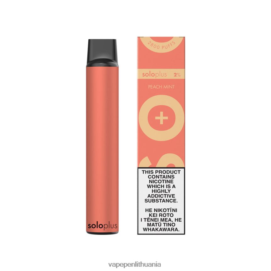 Solo Plus vienkartiniai garai persikų mėtų 6ZX28623 - Vape Liquid