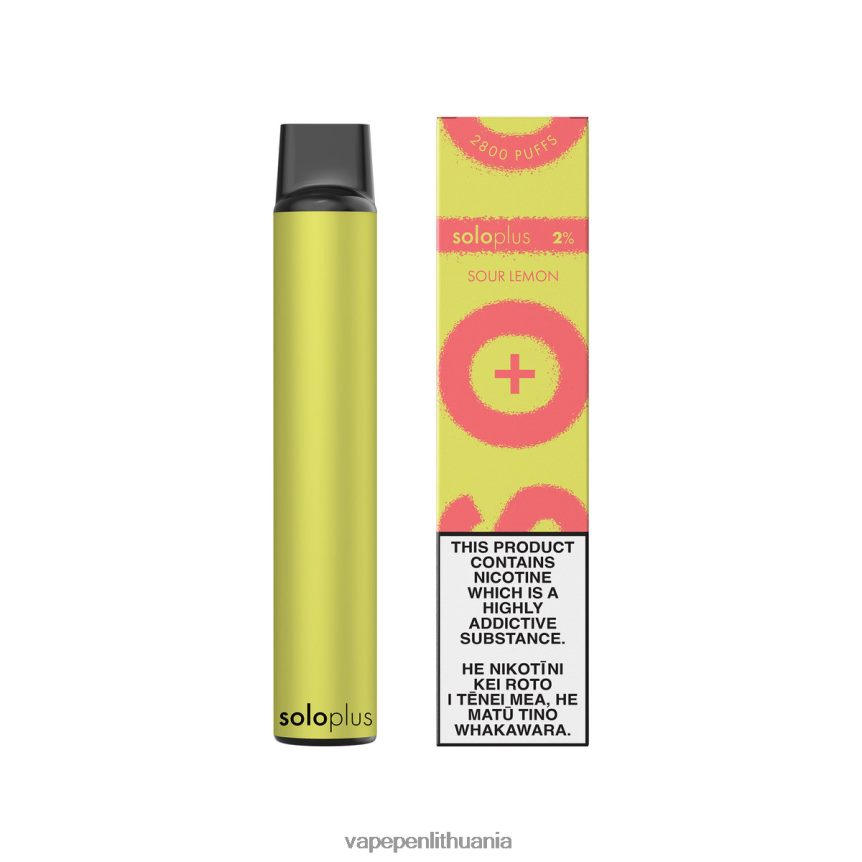 Solo Plus vienkartiniai garai rūgštus citrinas 6ZX28636 - Vape Lietuva