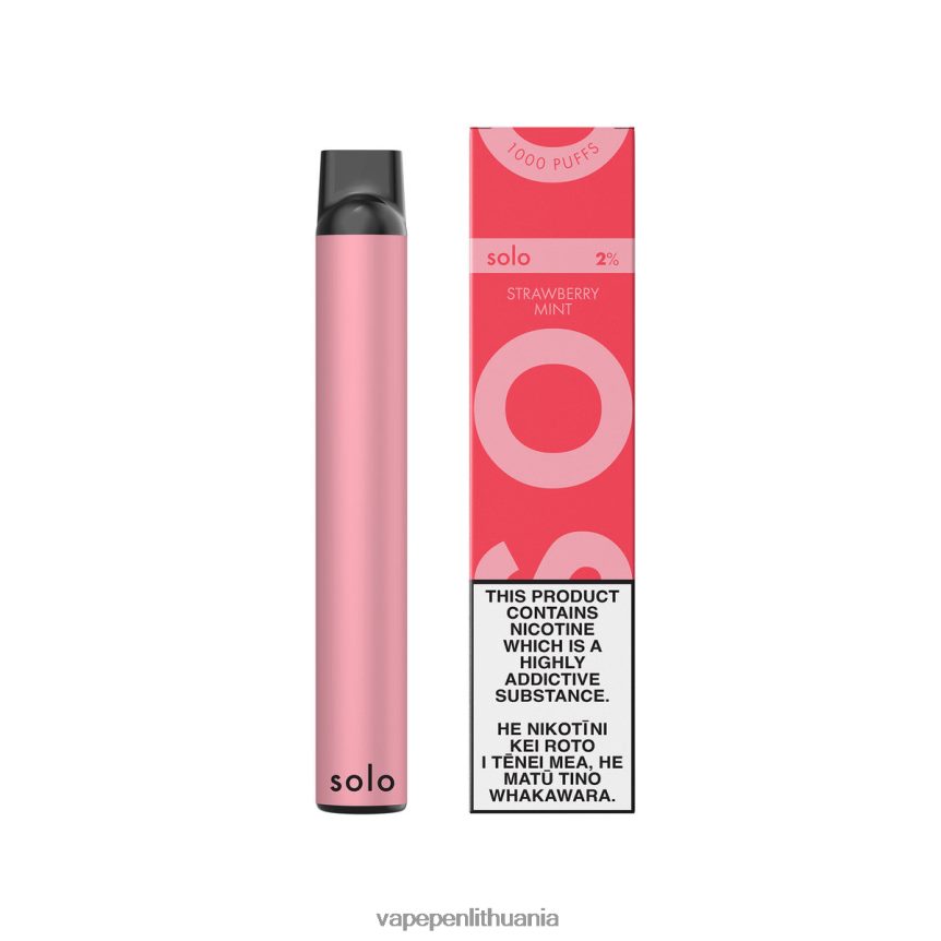 Solo vienkartiniai garai braškių mėtų 6ZX2864 - Vape Pen