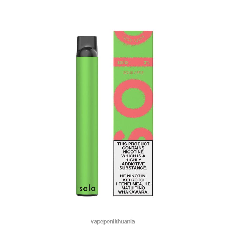 Solo vienkartiniai garai rūgštus obuolys 6ZX2865 - Vape Skystis