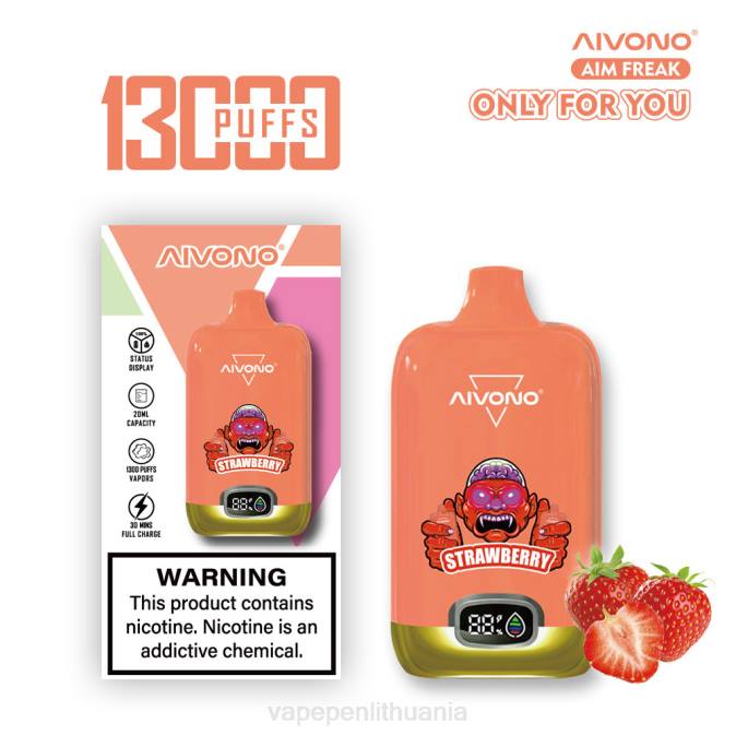 Aivono AIM FREAK 13 000 braškių D060243 - Vape Liquid
