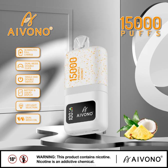 Aivono AIM magic 15 000 ananasų kokoso D06072 - Vape Mod