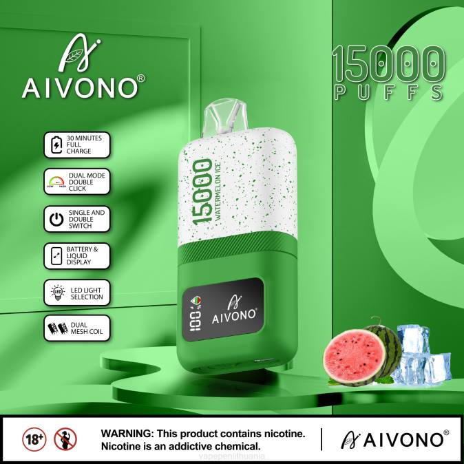 Aivono AIM magic 15 000 arbūzų ledas D06070 - Vape Skystis