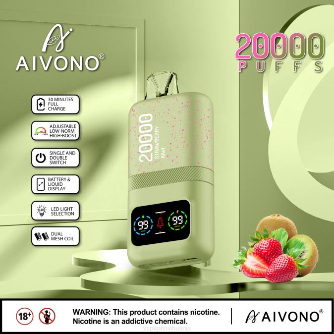 Aivono AIM magic 20 000 braškių kivi D06081 - Vape Lietuva