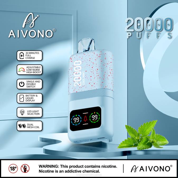Aivono AIM magic 20 000 vėsios mėtos D06084 - Vape Pen