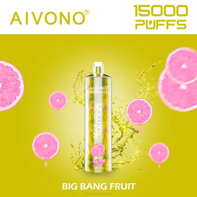 Aivono FATMAN 15 000 didžiojo sprogimo vaisius D06016 - Vape Lietuva