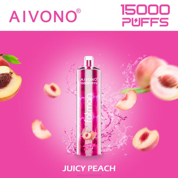Aivono FATMAN 15 000 sultingas persikas D06017 - Vape Mod