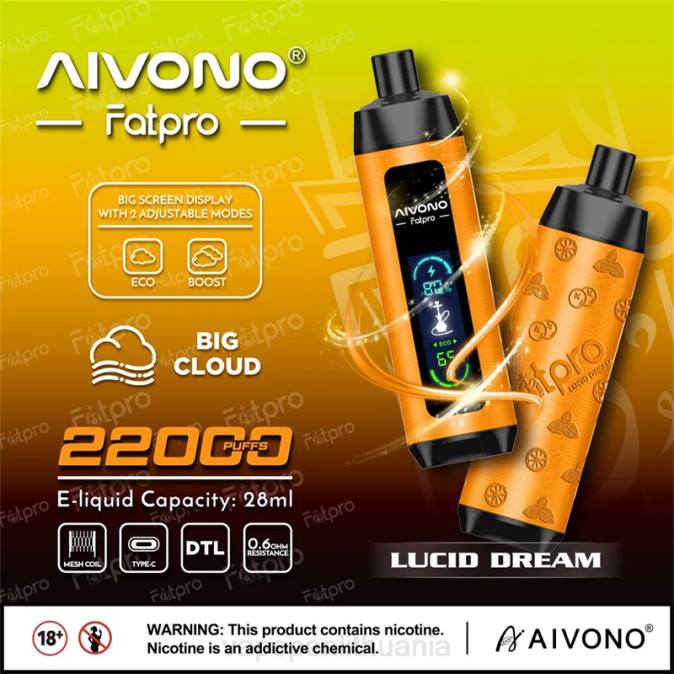 Aivono Fatpro 22000 aiškus sapnas D0607 - Vape Mod