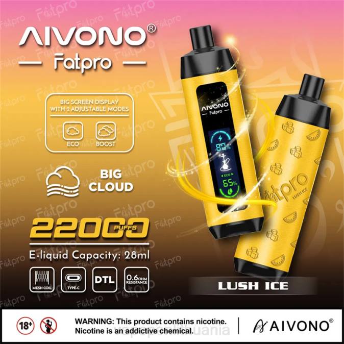 Aivono Fatpro 22000 sodrus ledas D0603 - Vape Liquid