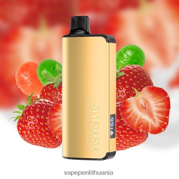 Alibarbar Ingot 20000 vienkartinių vape chupa chups braškių 8TR08Z34 - Vape Pen