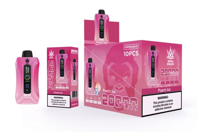 Bang Beach 20 000 išpūtimų išmanusis ekranas persikų ledas 4PX0P29 - Vape Pen