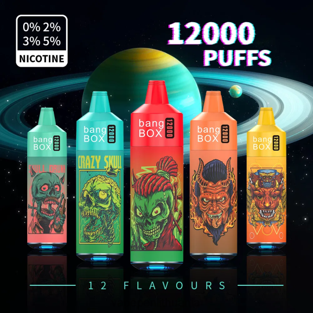 Bang Box 12000 pūtimų rgb lemputė vienkartiniai 4PX0P237 - Vape Mod