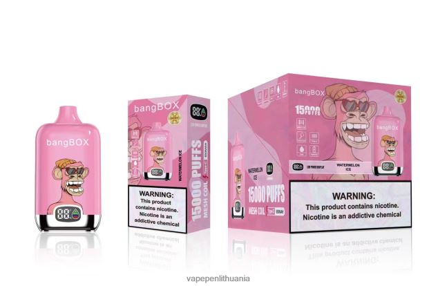 Bang Box 15 000 įkvėpimų arbūzų ledas 4PX0P245 - Vape Skystis