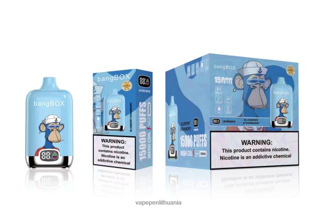 Bang Box 15 000 įkvėpimų mėlynių braškių 4PX0P238 - Vape Liquid