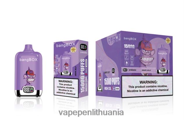 Bang Box 15 000 įkvėpimų vynuogių želė 4PX0P249 - Vape Pen