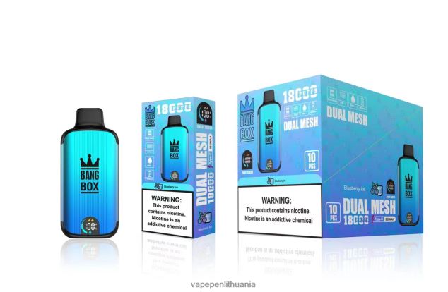 Bang Box 18000 išpūtimų mėlynių ledų 4PX0P290 - Vape Skystis